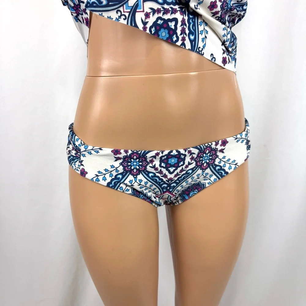 Becca by Rebecca Virtue Inspired 3 PC Swimsuit With Lace Tunic Cover Up Sz Large